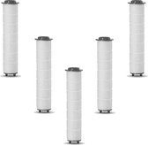 50 stuks vervangsproeiers, siliconen sproeikop, sproeigat, voor reparatie, roestvrij staal, regendouchekop, voor 5 mm gatdiameter, universele sproeiuitloop ( grijs