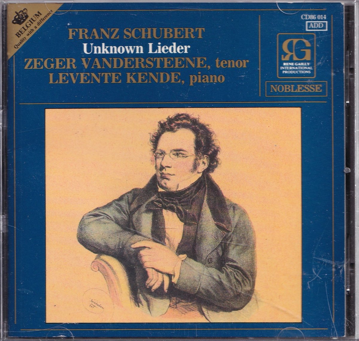 Unknown Lieder - Franz Schubert - Zeger Vandersteene (tenor), Levente Kende (piano)