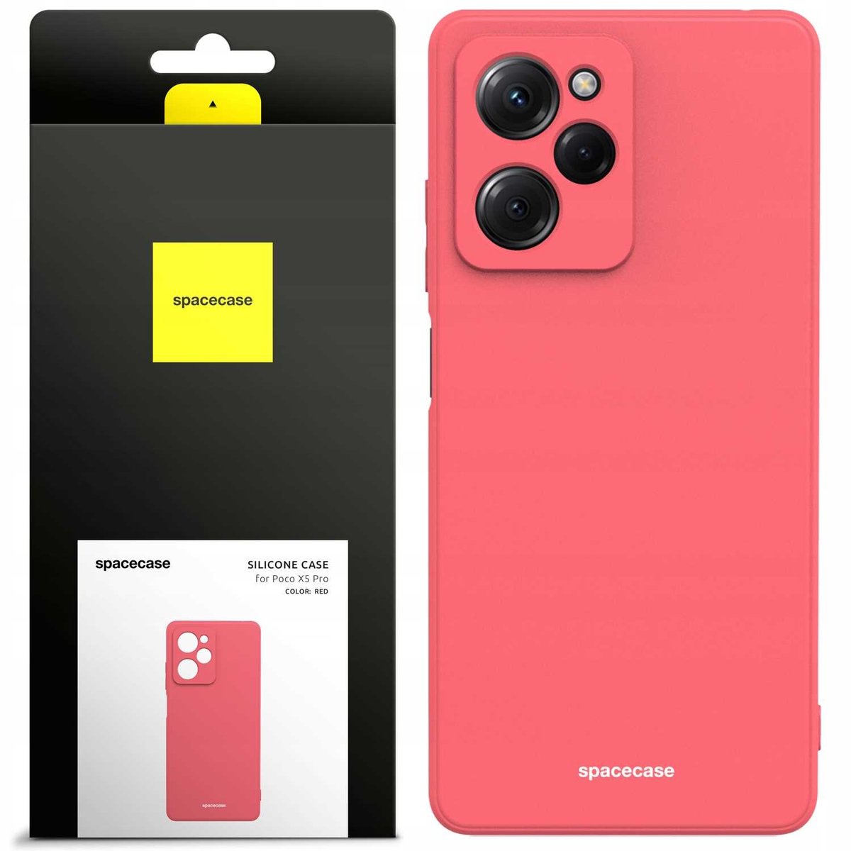 Spacecase Siliconen Hoesje Voor Poco X5 Pro 5G Rode Cover