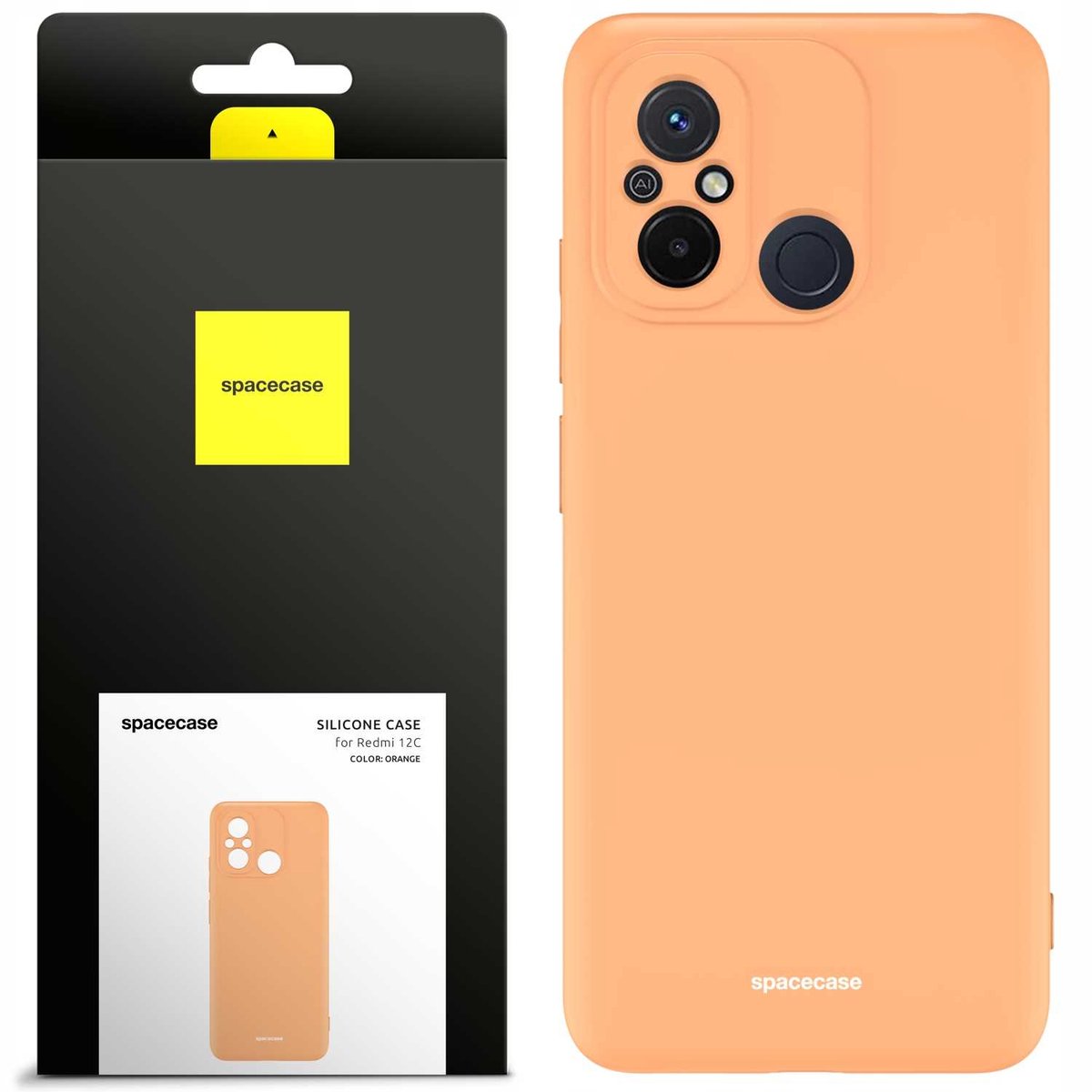 Spacecase Siliconen Case Cover Voor Xiaomi Redmi 12C Oranje