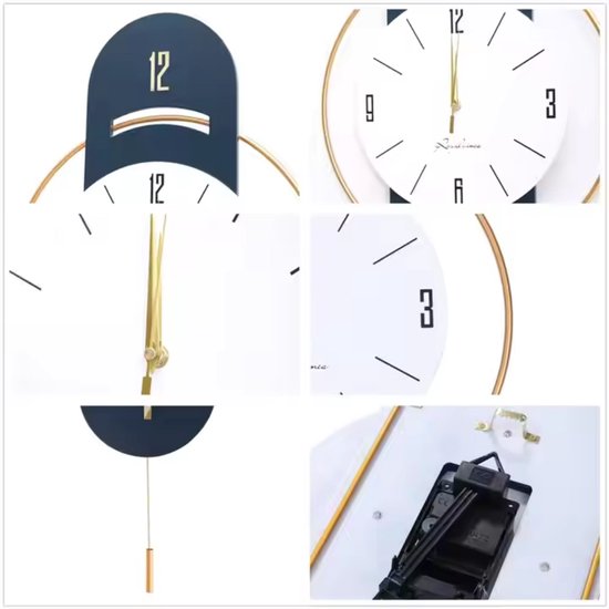 Wandklok, Decoratieve Wandklokken Met Slinger, Stille Kwaliteit Kwartsklok Batterij Aangedreven, Grote Wandklok Voor Woonkamer, Keuken, Huis Wandklok, Decoratieve Wandklokken Met Slinger, Stille Kwaliteit Kwartsklok Batterij Aangedreven, Grote Wandklok Voor Woonkamer, Keuken, Huis