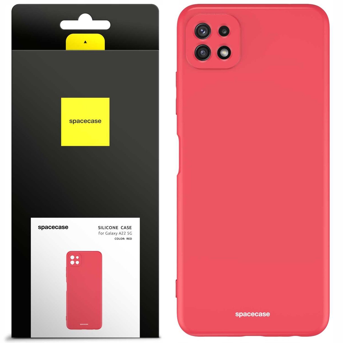 Spacecase Siliconen Hoesje Voor Samsung Galaxy A22 5G Rood
