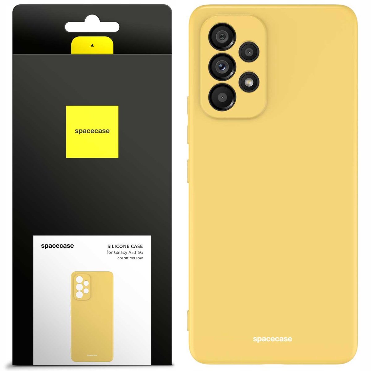 Spacecase Siliconen Hoesje Galaxy A53 5G Gele Cover