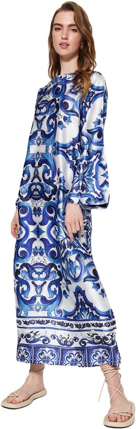 Trendyol Robe de soirée trapèze à manches chauve-souris pour femme
