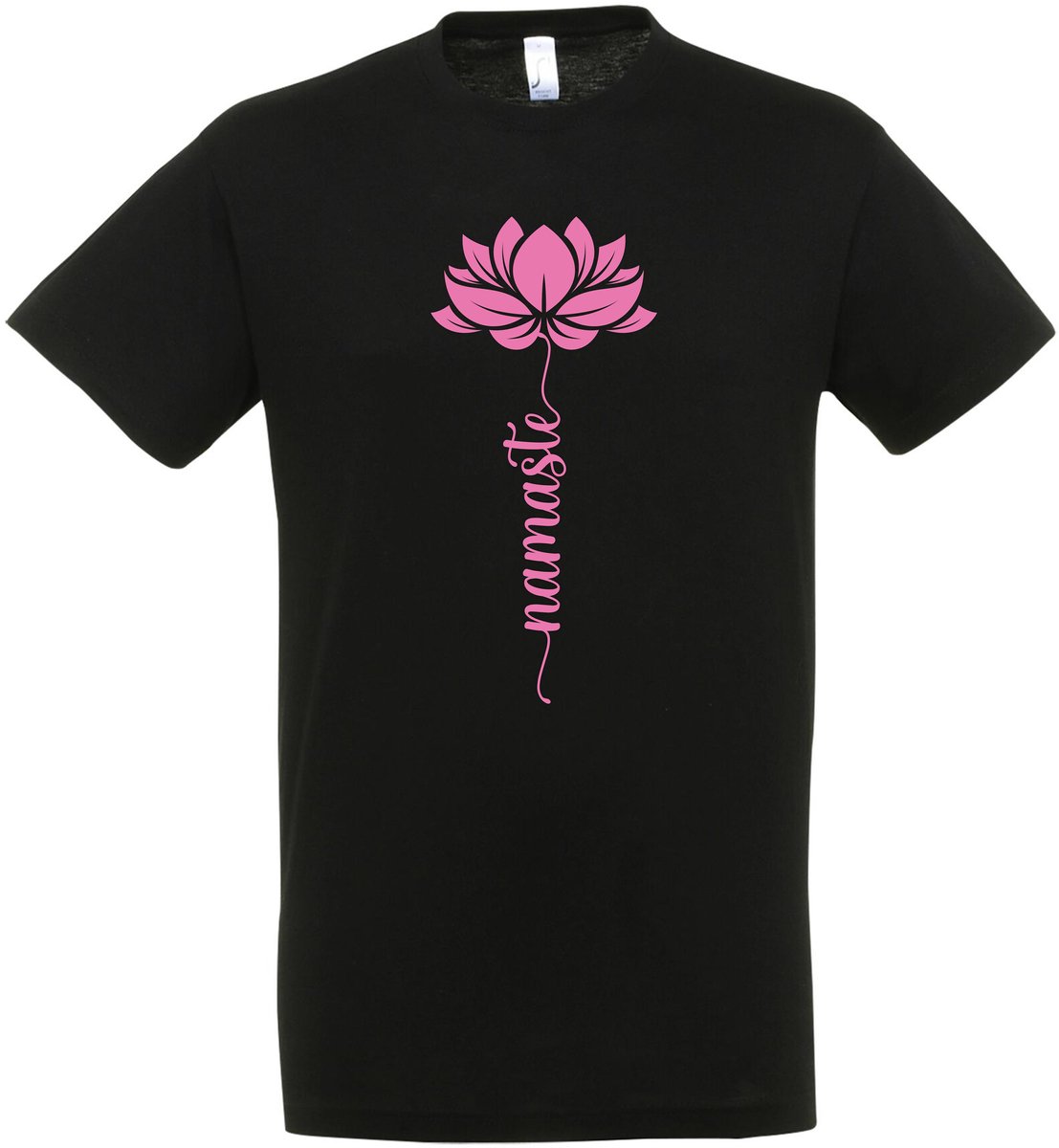 Namaste Pink T-shirt – Yoga T-shirt – Fun T-shirt – Yoga Nidra - Meditatie - Zwart – Grappig shirt – Yogamat - Yoga Kleding – Meditation - Zen - Leuk Cadeau – Yoga shirt Dames – Yoga shirt Heren – Unisex - Maat L