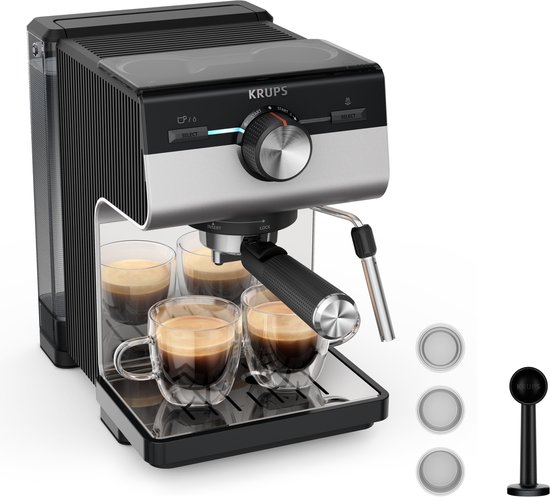 Krups XP384E10 Espressomachine 15 Bar met Stoompijpje - Groupe Seb - €151,70
