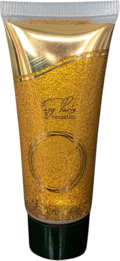 Foto: Easy paris cosmetics glitters vloeibare glitters schminkglitters gezichtsglitters lichaamsglitters oogschaduw glitters decollet glitters grime glitter gel geel goud 22 ml carnaval festival feest