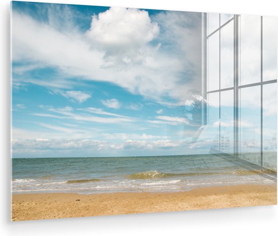 Peinture sur Verre - Plage - Été - Nuages - 60x40 cm - Peintures sur Verre Peintures - Photo sur Glas
