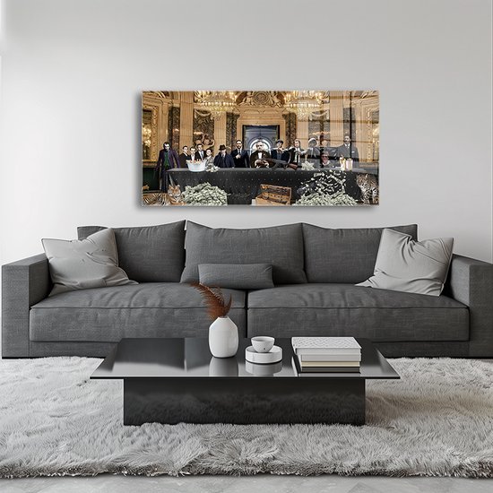 Peinture sur verre 160x80cm Mafia