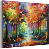 Tableau aluminium 160x120 cm - Décoration murale métal - Paysage - Forêt - Couleurs - Nature - Décoration murale métal salon - Décoration industrielle - Photo sur dibond - Accessoires industriels chambre