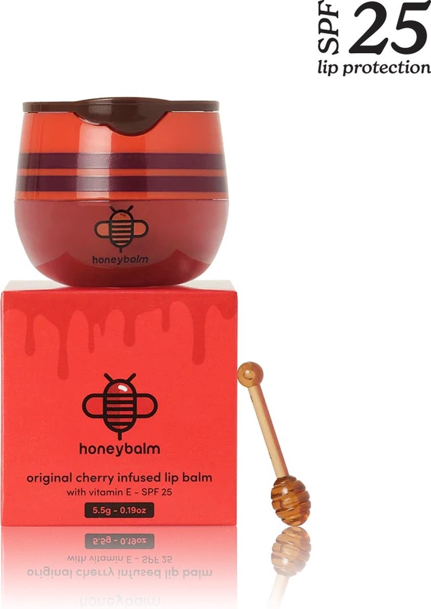 Honeybalm - lipbalsem Cherry met SPF