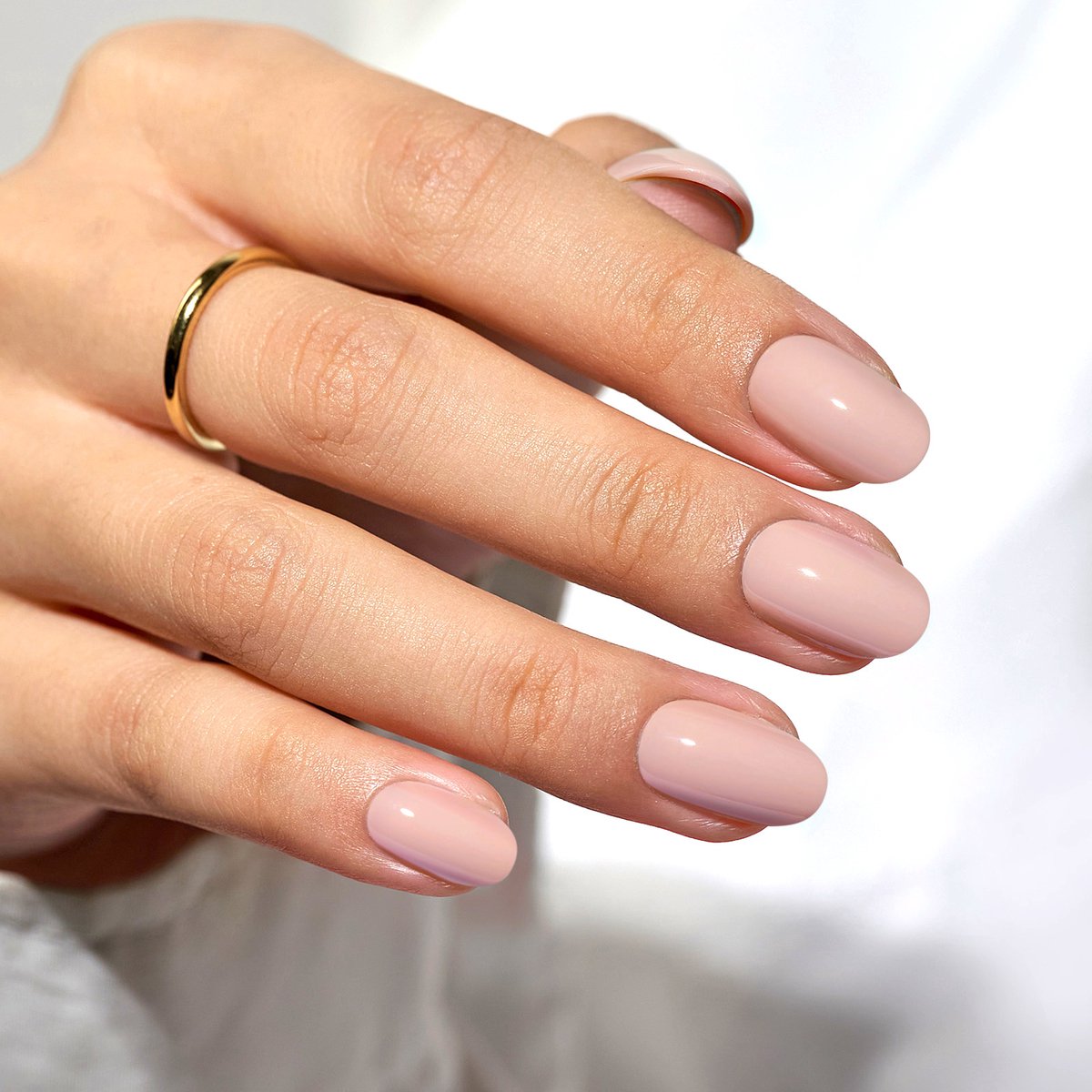 BIMA Nails - Soft Gel Press-On nagels - Short Oval - Plaknagels met lijm - Zelfklevende nepnagels - Barely There - Effen Nude - 30 stuks (15 maten)