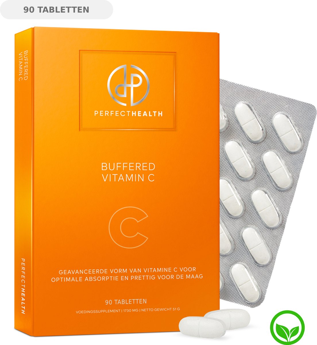 Goedkoopste Perfect Health - Gebufferde Vitamine C 1000mg - Goed voor Immuunsysteem, Huid, Bloedvaten en Botten - Beschermt tegen oxidatieve stress - 90 Tabletten - Hoge Dosering