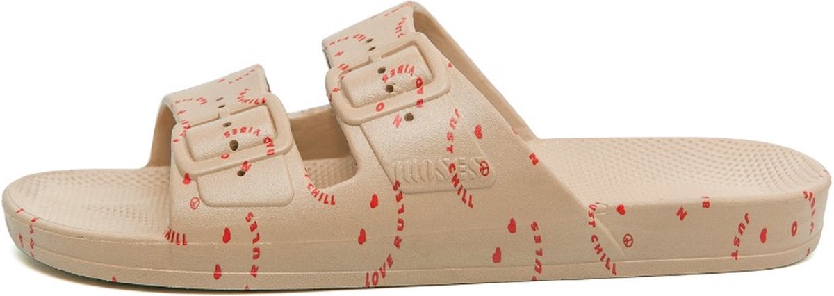Freedom Moses SLIPPERS LOVE RULES SANDS Meisje slippers flipflops badslipper Beige 39 40 (700512977653)