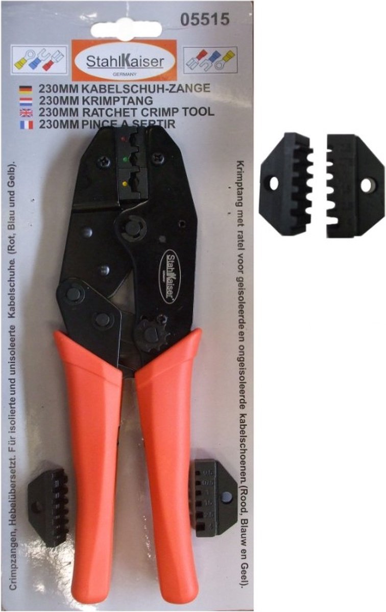 AMP Tang / Krimptang - connector krimptang met ratel voor ongeïsoleerde AMP's kabelschoentang