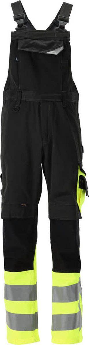 Mascot Safe Supreme Amerikaanse overall met kniezakken 15669-860 - Zwart/hi-vis geel - C46 - 76
