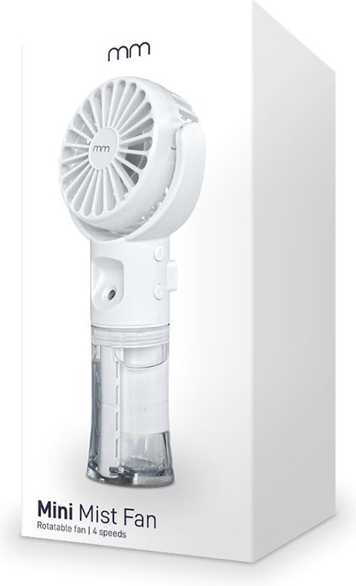 Mini Mist Lab Mini Mist Fan - Compacte Draagbare Ventilator met Mistfunctie - USB-C ...