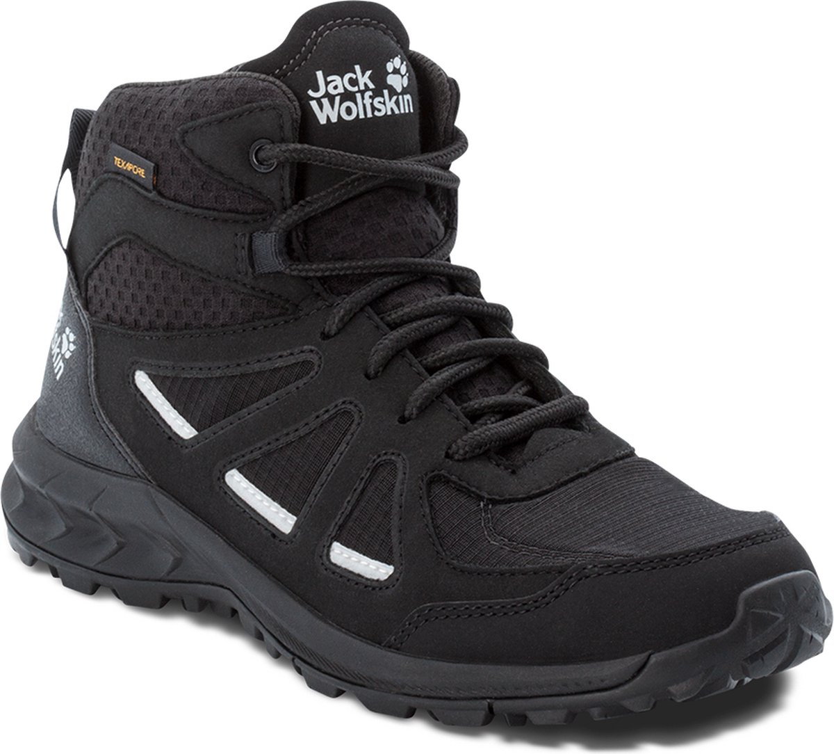 Jack Wolfskin WOODLAND 2 TEXAPORE MID Wandelschoenen Dames Zwart
