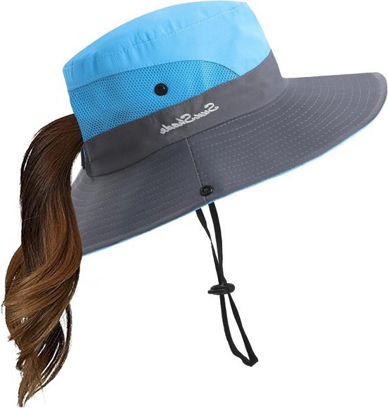 Strandhoed voor dames, brede rand zonnestrohoeden voor vrouwen, zonnehoed dames UPF 50 UV-bescherming, slappe opvouwbare zomerhoeden, A-kaki, one size