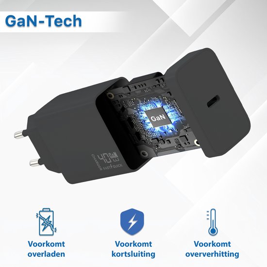 Adaptateur USB C 40 W + Câble Chargeur USB-C Chargeur Rapide - 3 Mètres - USB C vers USB C