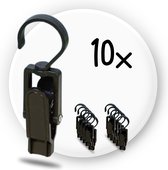 BaderiQ - Épingles à linge - Avec crochet - Antidérapant - Type spécial - Noir mat - Pinces à linge - Rotatif à 360 degrés - Wasrek à linge - Intérieur et extérieur