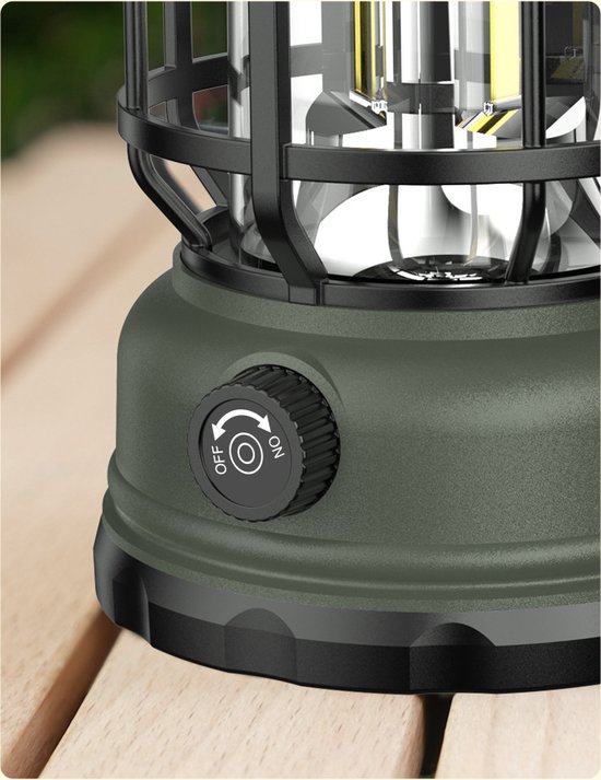Outdoor Camping LED-Lights - Survival - Noodpakket - Draagbaar - Retro style - Dimbaar - Oplaadbaar - Zwart — afbeelding 2