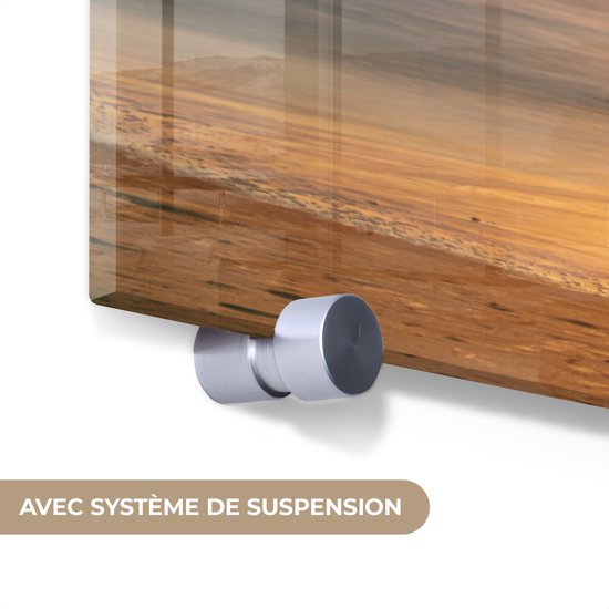 MuchoWow® Tableau sur verre 180x120 cm - Tableau sur verre acrylique - Mer - Couleurs - Soleil - Photo sur verre - Décoration murale salon - Décoration murale chambre - Peintures