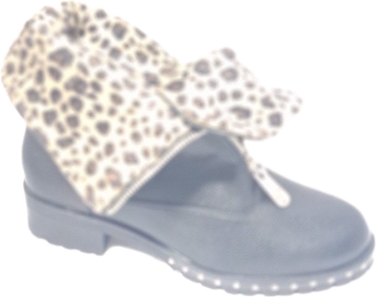 SUPER ME-HALFHOOG LAARS-PANTERPRINT-OMSLAG-MAT LEDERLOOK-SIZE 40