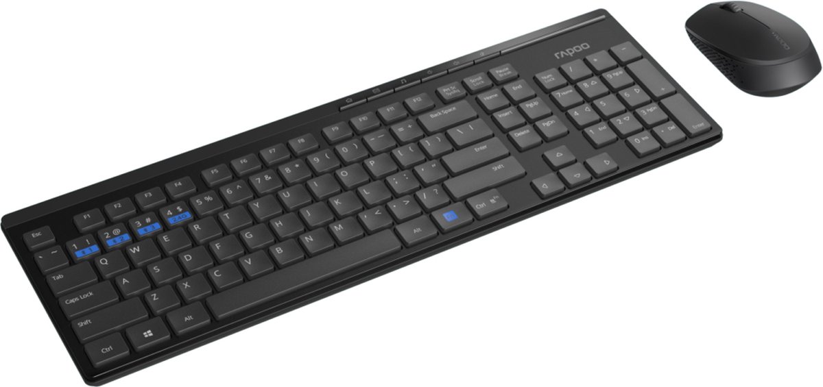 8100M Toetsenbord + Muis Comboset AZERTY(BE) Zwart