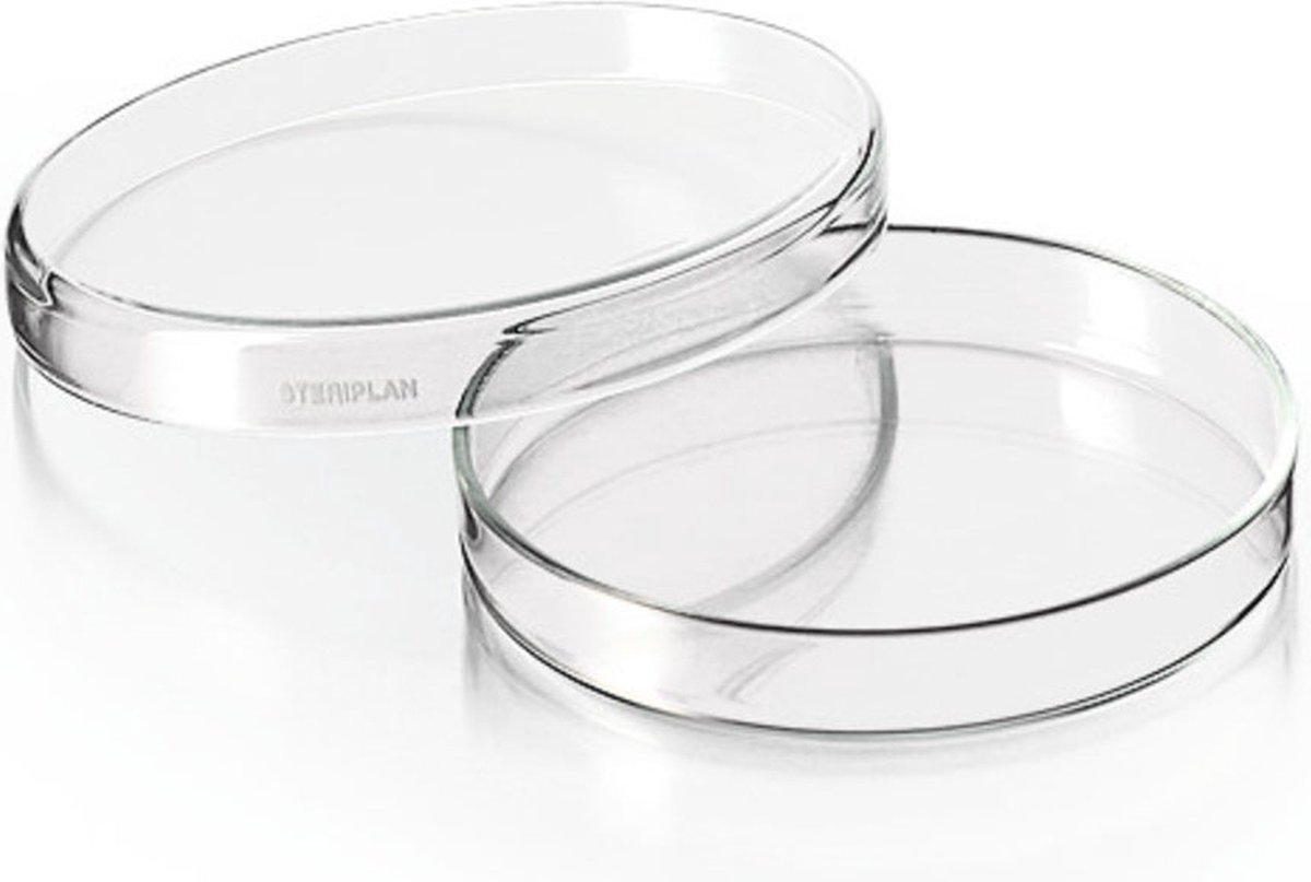 Petrischaal (100x20mm) met deksel van Soda-lime glas 1set