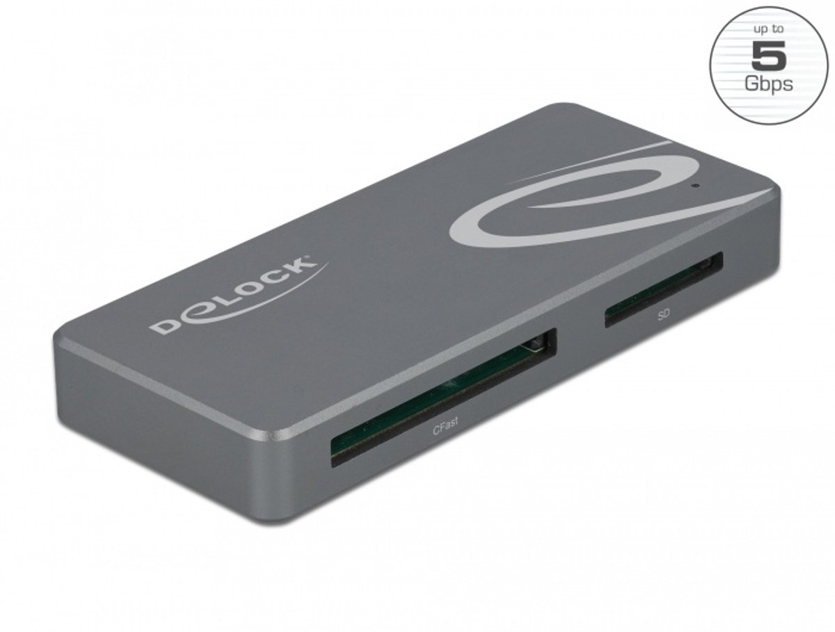 Delock Card Reader USB Type-C Card Reader voor CFast en SD