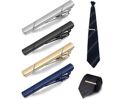 Dasspelden, Stropdasclip voor heren, 4 stuks, roestvrij staal, klassieke stropdasclips, stropdasclipset voor Valentijnsdag, Kerstmis, bruiloft, zaken, bar en dagelijks gebruik, Klassieke zakelijke stropdasclip voor heren, Geschenkdoos