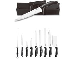 Coffret de couteaux Cheffinger - 10 pièces | BBQ et Cuisine | Y compris le sac de rangement