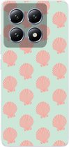 Coque de téléphone compatible avec Xiaomi 14T - Motif - Rose - Blauw - Été - Siliconen
