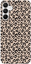 Coque de téléphone compatible avec Samsung Galaxy A15 5G - Imprimé léopard - Zwart - Marron - Imprimé animal - Siliconen Coque de téléphone Coque de téléphone