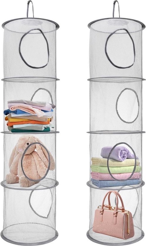 RANJIMA 2 stuks hangorganizer, opvouwbare hangopslag, deurorganizer