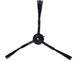 Dubbele rolborstel - Filterende zijborstel - Zijborstel en veegmachine accessoires - Dubbele rol siliconen hoofdborstel - Geschikt voor Roborock veegrobot Q8 Max+/Q5 Pro accessoires - Zwart