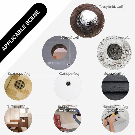 Pro Couronne de Forage Diamantée UNC 1¼ 44mm, avec SDS Plus, Foret Pro Couronne de Forage Diamantée UNC 1¼ 44mm, avec SDS Plus, Foret