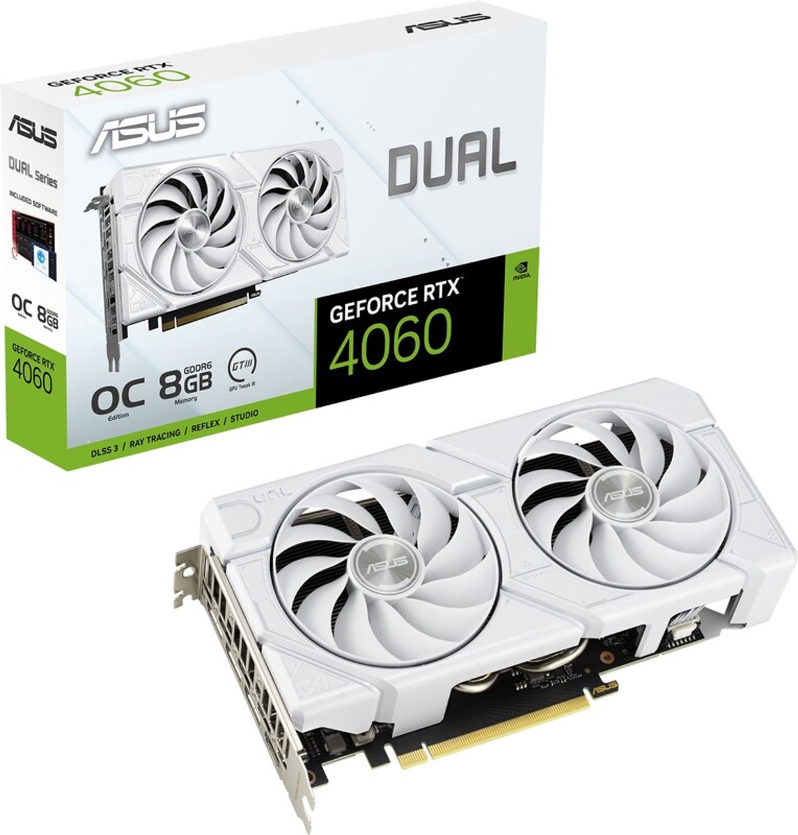 ASUS Dual -RTX4060-O8G-EVO-WHITE NVIDIA GeForce RTX 4060 8 GB GDDR6