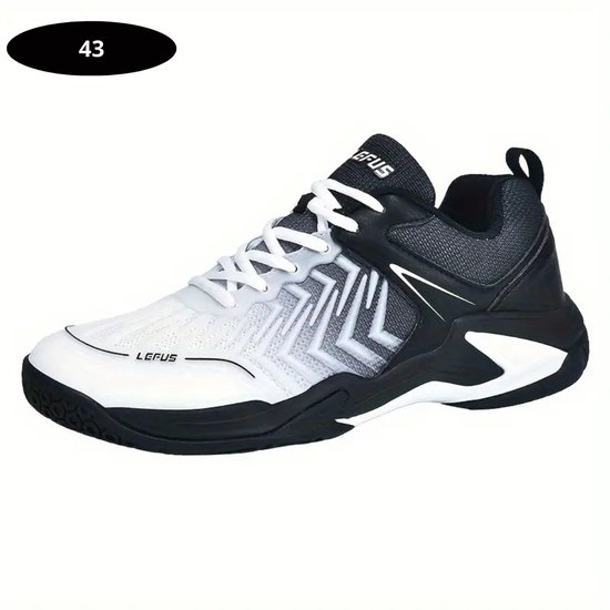 Livano Tennisschoenen - Heren - Dames - Tenniskleding - Indoor - Outdoor - Wit & Zwart - Maat 43