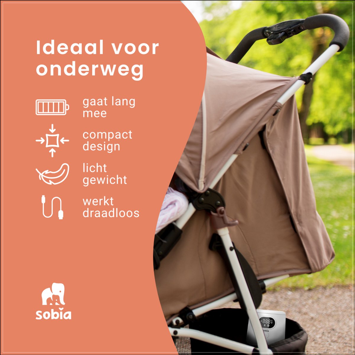 Sobia® Draagbare Flessenwarmer – USB-C - Afbeelding 6