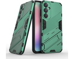 foto van Solidenz StandGuard Xtreme geschikt voor Samsung Galaxy A35 hoesje - Groen