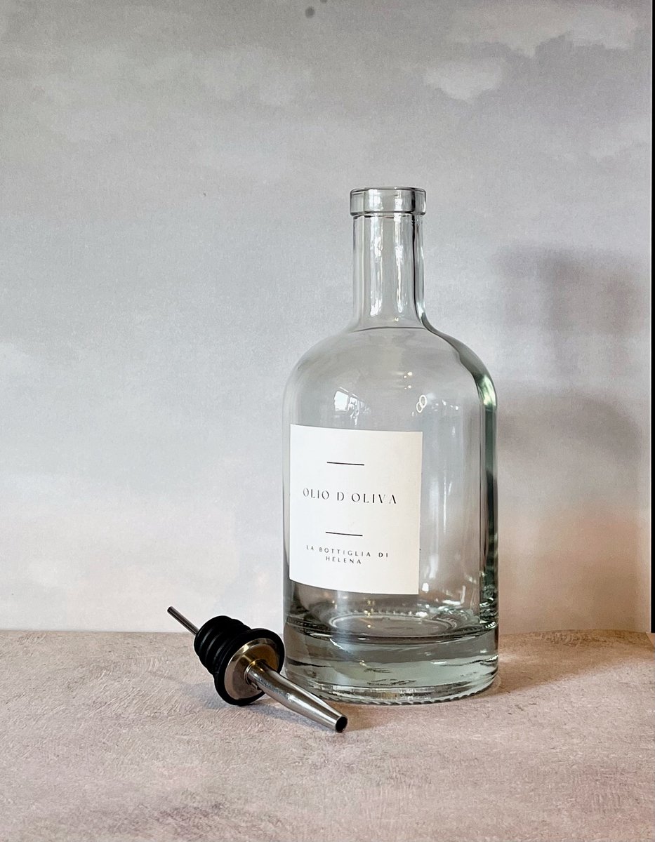 Glazen Olijfoliefles – Luxe Keukenaccessoire voor Olijfolie – Druppelvrije Fles – 500 ml