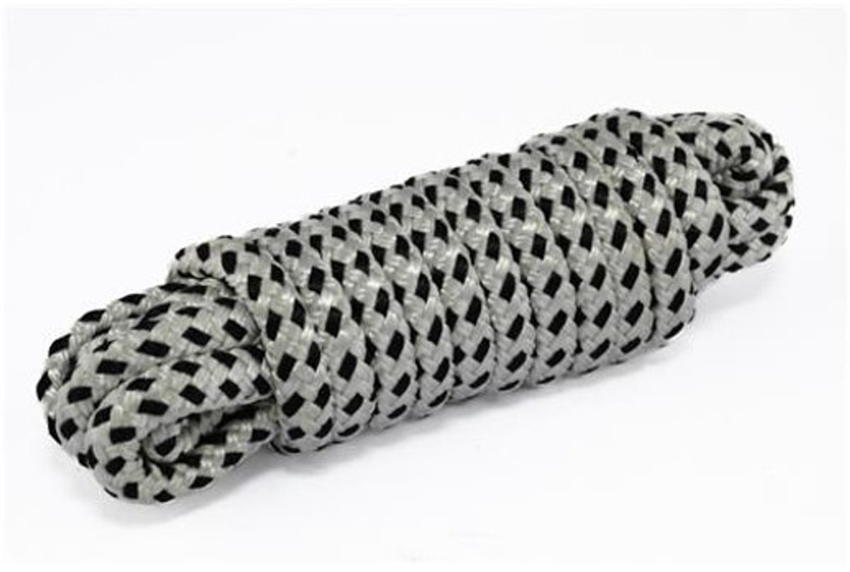 Hollex zwart wit polyester 16-strengs Landvast Ø14mm 10 meter