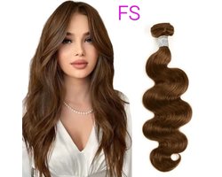 Frazimashop- Braziliaans- Remy human hair, body wave, - 24 inch-Haarstuks golf haar -100% human hair - Hairextention- extensions - Haarverlenging- chocolade bruin kleur #4 - 1 per bundel - bundel
