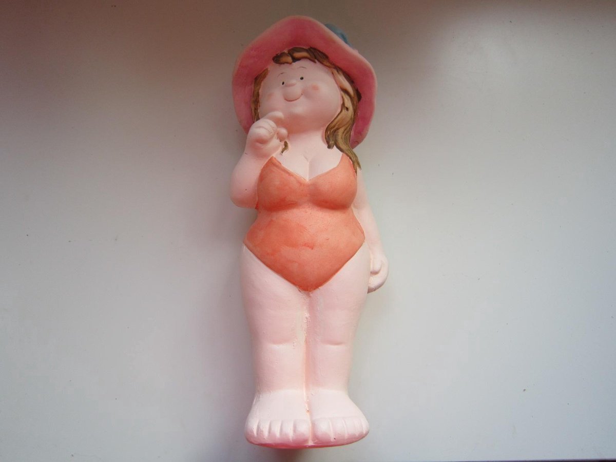 Zomerse Dame Oranje hoogte 35 cm