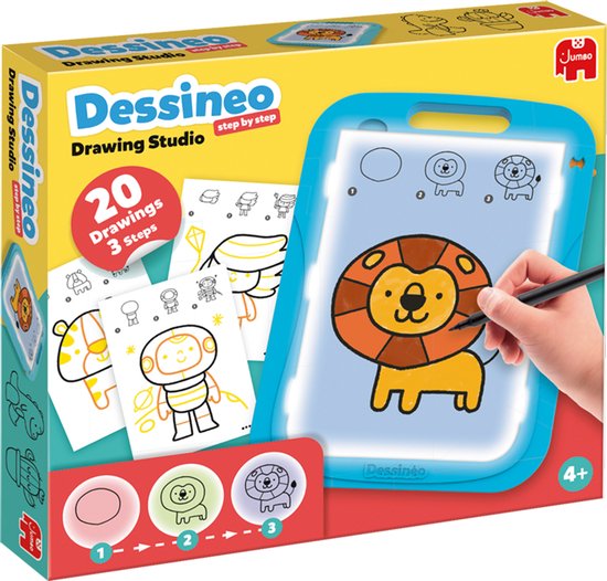 Jumbo - Dessineo - Compact - Leer stap voor stap tekenen - Vanaf 4 jaar - Tekenstudio