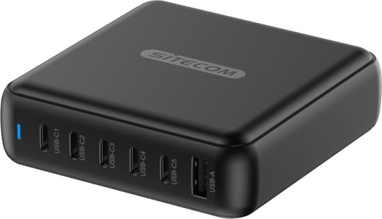 Sitecom 200W GaN Power Delivery Desktop oplader
