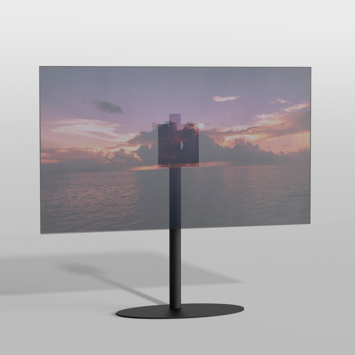 Cavus TV Vloerstatief ELLIPS - zwart - hoogte 100cm - VESA 200X200