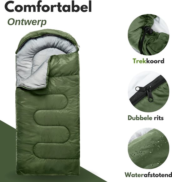 Sac de couchage momie Vertrex Tri-Season Adventure - Sacs de couchage Adultes - Camping - Vert